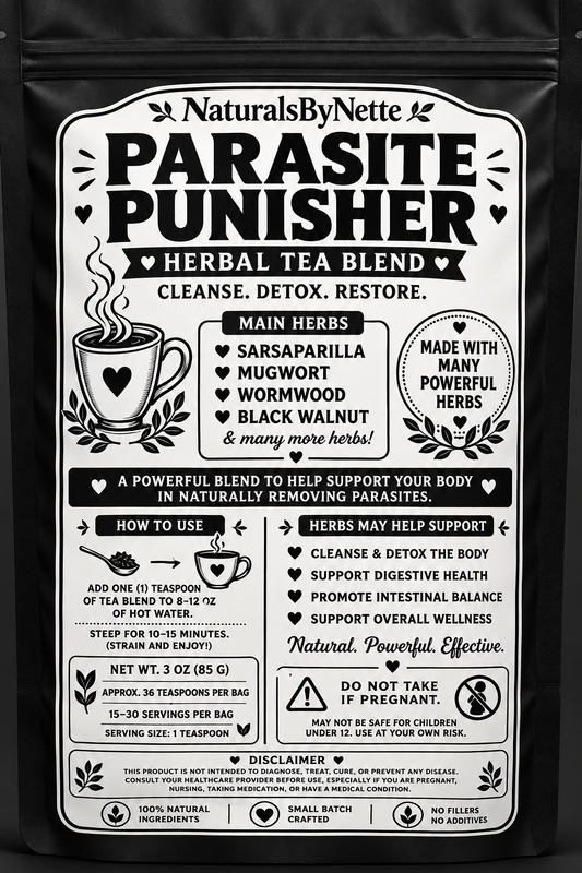 Parasite punisher (looseleaf herbs) tea bags not included 3oz